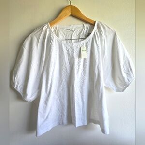 NWT! Aerie, Bubble Sleeve T-Shirt, White, Size Small